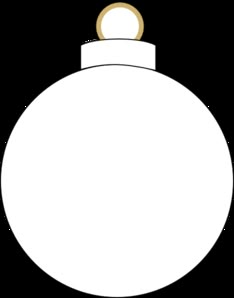 a white christmas ball ornament with a gold ring