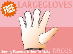 a pair of white gloves with the text free large gloves sewing patterns and how to make them