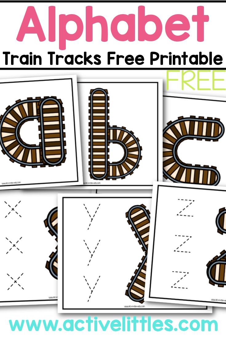 the alphabet train tracks free printable worksheet