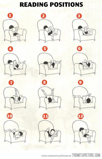 the instructions for reading positions on a couch