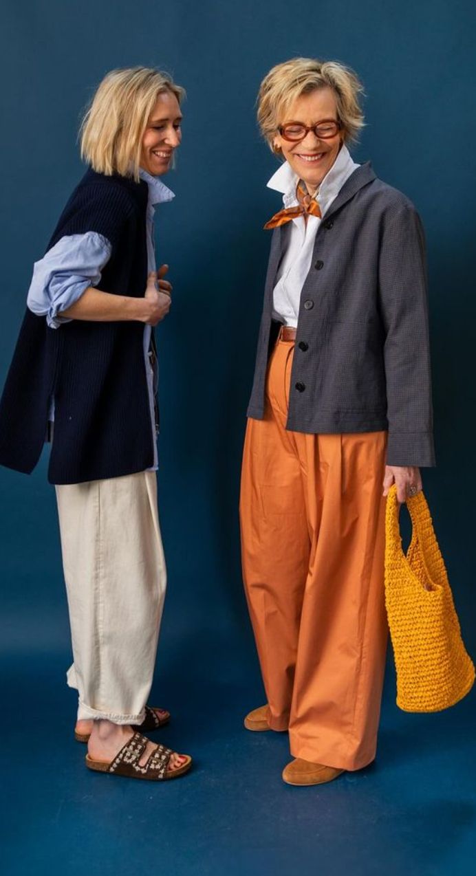 Cos Trousers, Blog Homepage, Cos Shirt, Penelope Chilvers, Cream Jeans, Navy Blue Cardigan, White Linen Shirt, Sunset Orange, Blue Cardigan