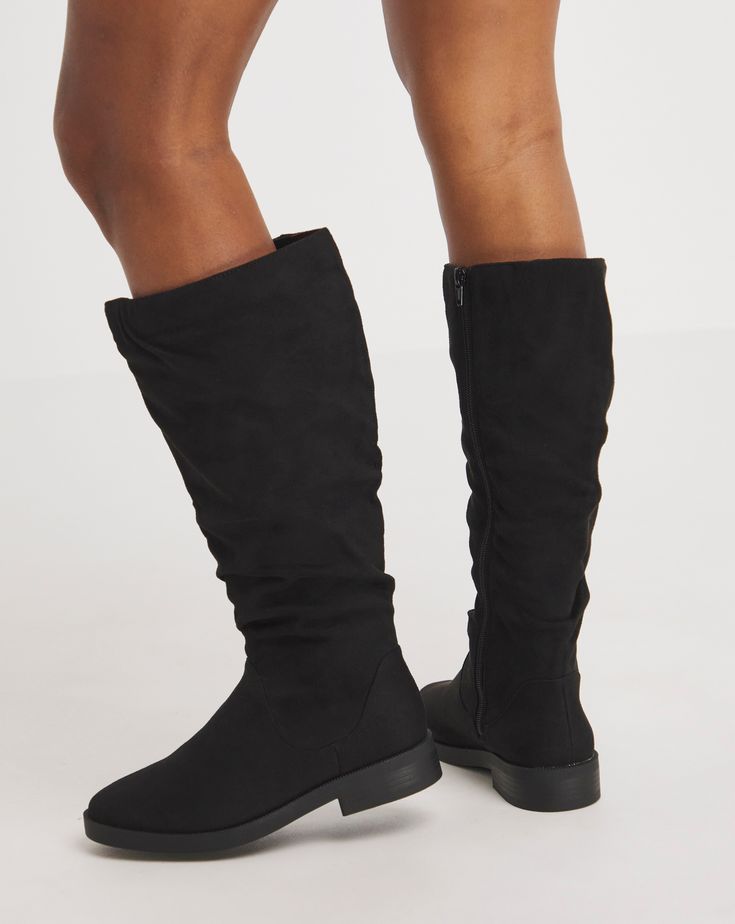 These supersoft ruched high leg boots are the perfect boots to take you from one season into the next. Wear with jeans and a cosy jumper or your favourite dress. The inside zip ensures easy access. Ruched Boots, William Black, Cosy Jumper, Occasion Wear Dresses, Curvy Kate, Boots Knee, Joe Browns, Sports Skirts, Black Boots Women