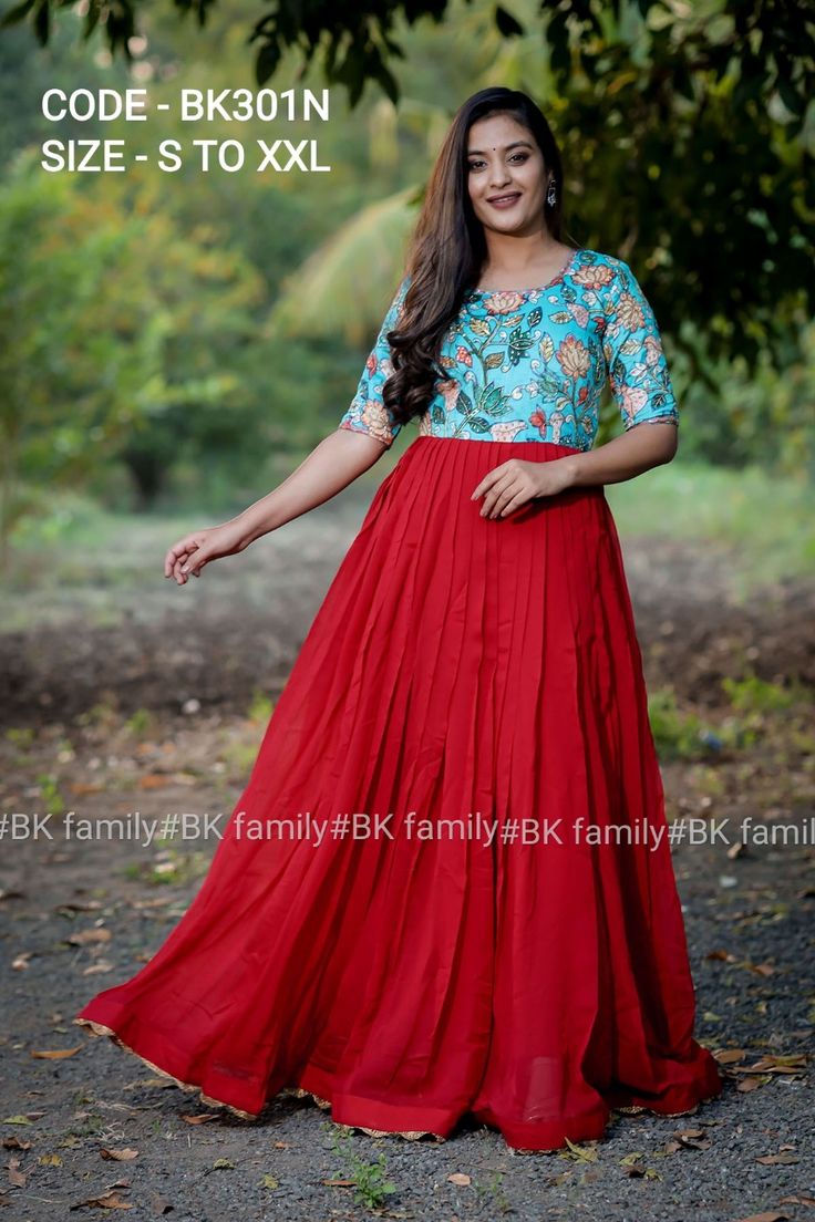 Kalamkari Long Frocks Models, Long Frocks Models For Stitching, Latest Long Frocks, Organza Long Frocks, Latest Long Frock Designs, Umbrella Gown, Long Frock Models, Ladies Frock Design, Long Frocks For Women