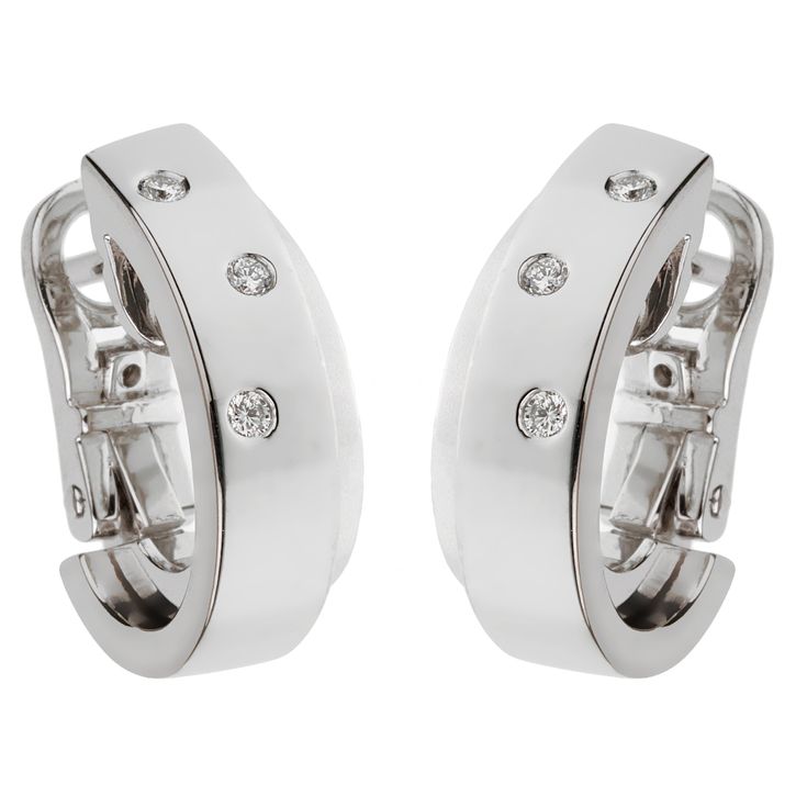 Piaget Possesion Diamond White Gold Hoop Earrings 0001905 Elegant White Gold Diamond Earrings With Tension Setting, Elegant White Gold Earrings With Tension Setting, Luxury Silver Huggie Earrings With Polished Finish, Modern Silver Huggie Earrings With Brilliant Cut, Modern White Gold Huggie Earrings For Formal Occasions, Luxury Diamond White Hoop Earrings With Channel Set, Luxury Diamond White Earrings With Channel Set, Luxury Silver Hoop Earrings With Single Cut Diamonds, Luxury Diamond White Channel Set Earrings