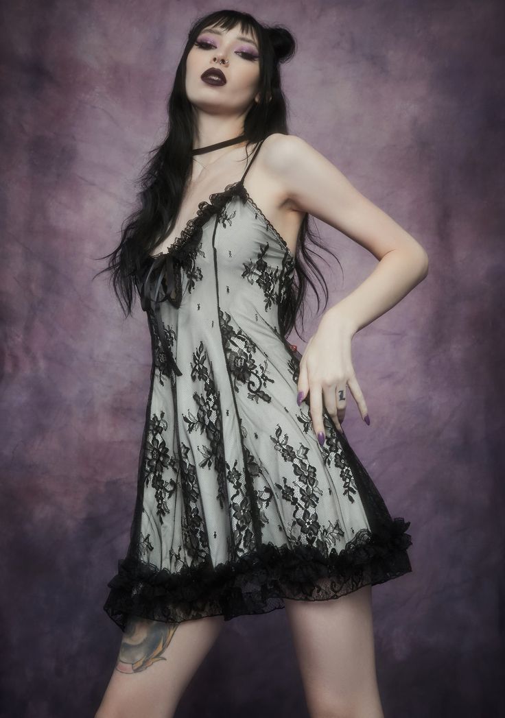 Monster High Dress, The Cool Aunt, Dark Ethereal, Lace Summer Dress, Lilith Czar, Julia Hart, Goth Dresses, Rave Dress, Occult Fashion