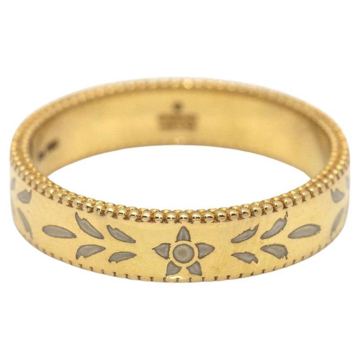 GUCCI Italian design ring, Icon nBlossom collection in gold and enamel for women. Adorned with the GG motif, the distinctive emblem of the firm 18kt Yellow Gold 3.81 grams Measures: Width 4mm Size 13, this ring cannot be resized Brand new product only available on the web Ref.:D360462FJ Italian Ring, Gucci Yellow, Ring Icon, The Firm, Enamel Ring, Gold Enamel, Jewelry Inspo, Vintage Italian, Italian Design