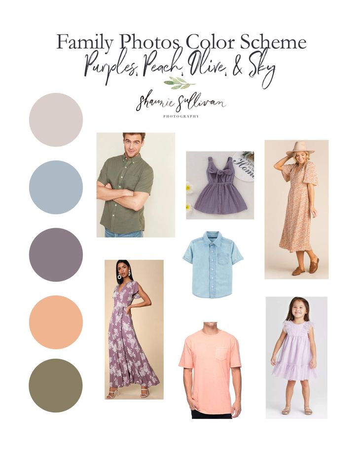 the family photos color scheme for purple and pink is shown in this page, with different colors