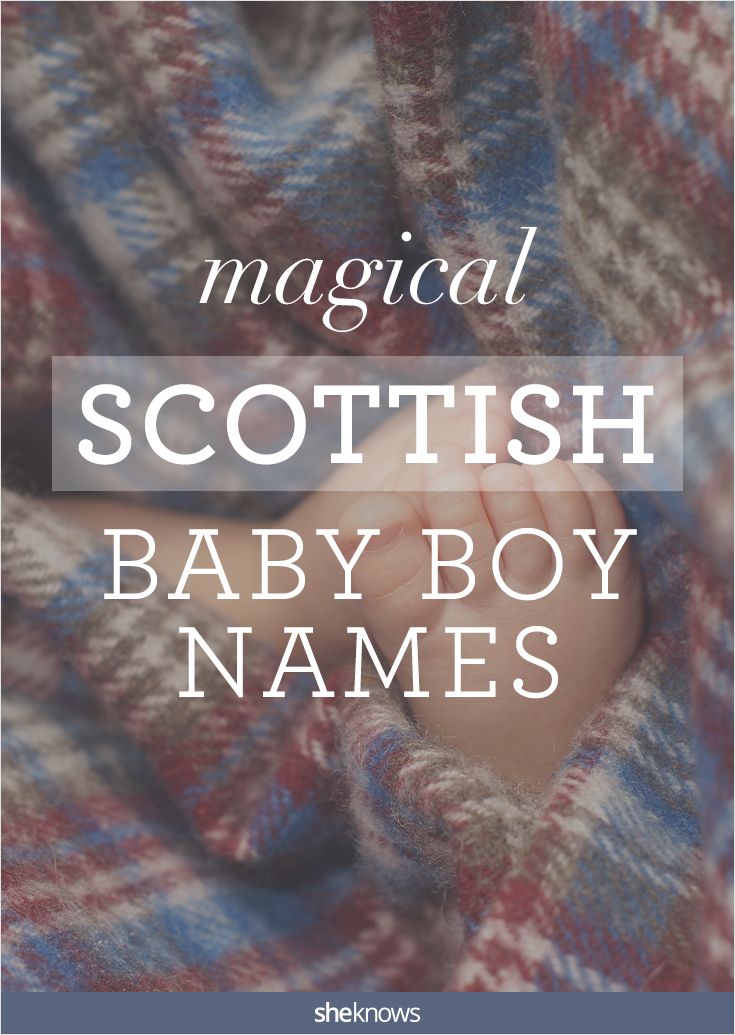 a baby wrapped in a blanket with the words,'magic scottish baby boy names '