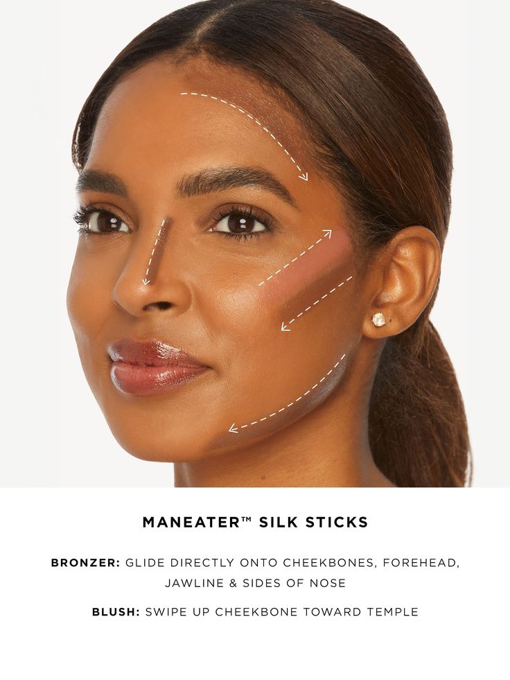 Get 2 for the price of 1 with this silky-smooth duo for a just-back-from vacay bronze & flush! Bronzer Placement, Blush For Dark Skin, Bronzer Application, Bronze Makeup Look, Stick Blush, Bronzer Stick, Bronzer Makeup, Cheek Makeup, Bronze Makeup