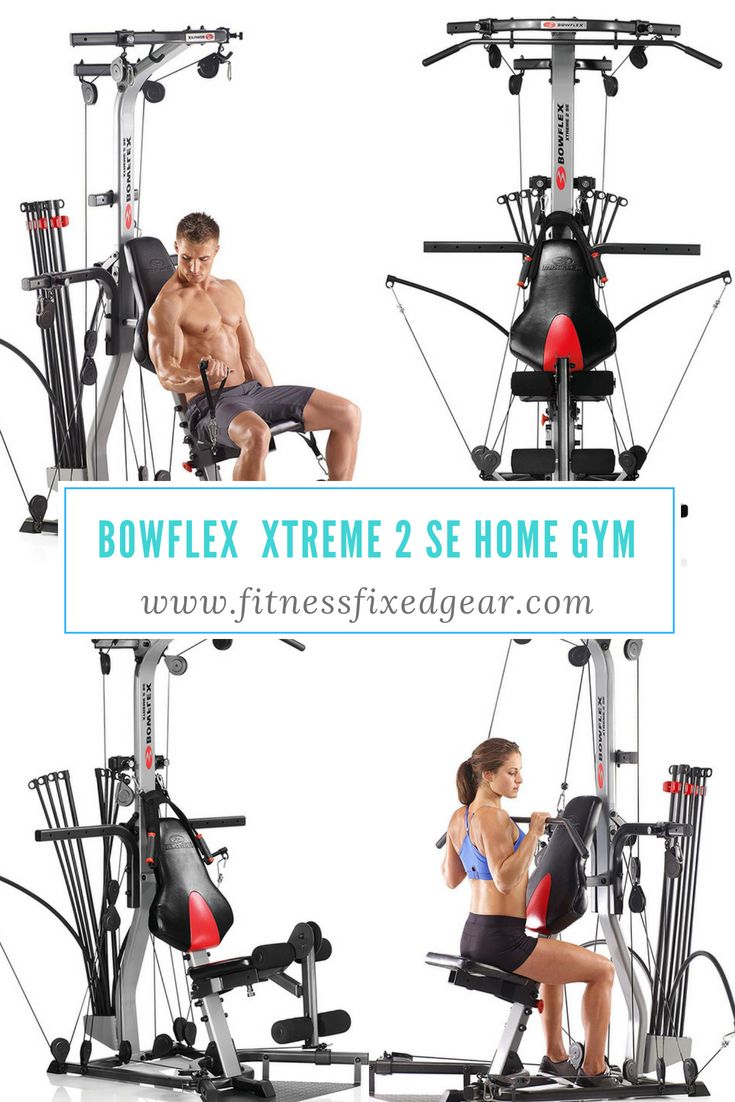 the bowflex xtre 2 se home gym is shown in three different positions