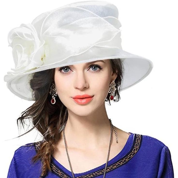 100% Polyester Drawstring Closure Hand Wash Only Lady Derby Church Dress Hat-----Material: Organza. 100% Polyester. Overly Light And Elegant, Sweatband Drawstring Adjuster Inside. Size----: One Size Fits Most. Fit M (21.3inch ~22.8inch) Head Circumference,Inside Sweatband Drawstring Can Adjustable To Size-Fit To Your Head. Design----: Elegant And Charming Designed,Translucent. Perfect For Weddings, Derby, Church Functions, Race Day Events, Tea Party, Twenty's Parties. Cleaning And Nursing----: Y Bucket Wedding, Floral Bucket Hat, Derby Dress, Church Dress, Bowler Hat, Church Dresses, Church Hats, Dress Gloves, Cloche Hat