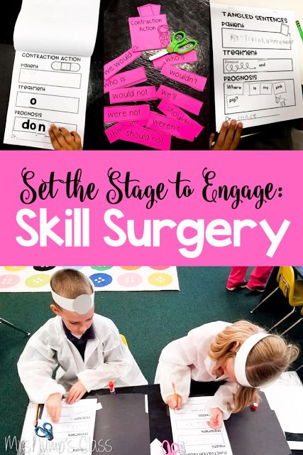 two children sitting at a table writing on paper with the words set the stage to engage skill