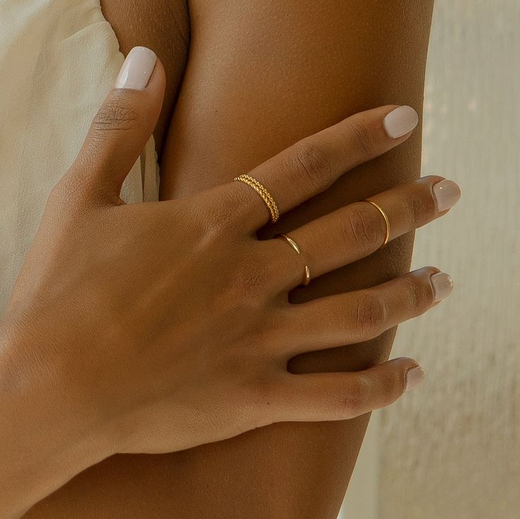 This minimal open-ended claw design is a must-have when stacking rings. Thick 14K Gold over Sterling Silver Hypoallergenic, lead and nickel free Width: 2mm #R116-G Minimalist Stackable Adjustable Midi Rings, Minimalist Adjustable Stackable Midi Rings, Classic Adjustable Double Band Midi Rings, Adjustable Stackable Minimalist Midi Rings, Dainty Hypoallergenic Stackable Promise Rings, Dainty Adjustable Midi Rings, Tarnish Resistant, Adjustable Gold Rings For Layering, Minimalist Yellow Gold Stackable Rings For Promise, Minimalist Yellow Gold Stackable Promise Rings