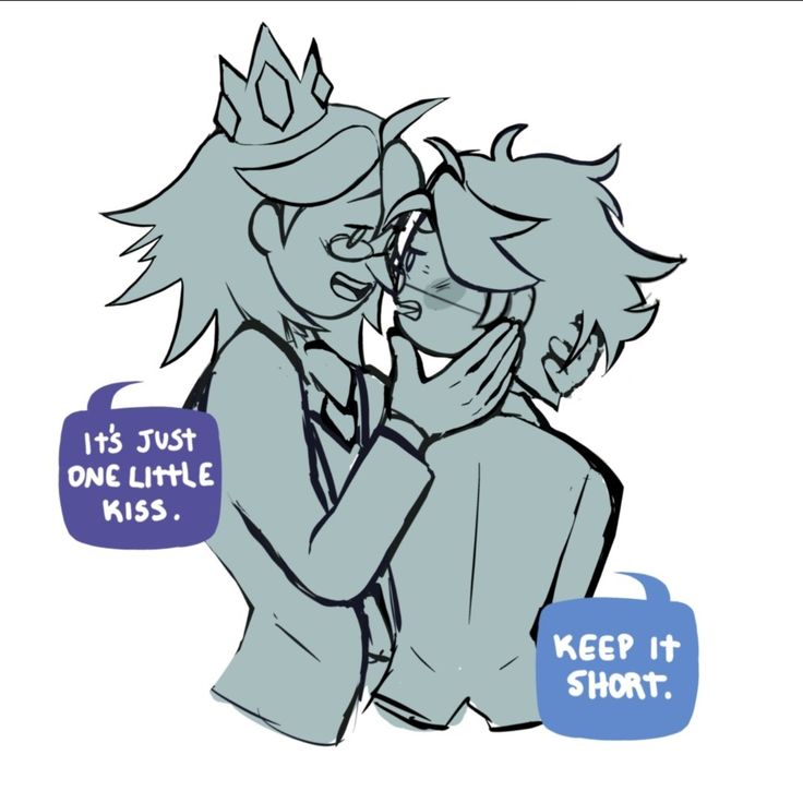 an image of two people hugging each other with text saying it's just one little kiss keep it short