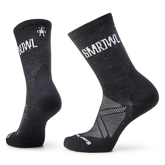 Getting active has never felt more comfortable in our Athletic SMRTWL Logo Crew Socks in Black size S | Merino Blend. Feel nonstop support on the arch and ankle from our updated Smartwool® 4 Degree™ fit system, designed to keep the sock in place no matter which way you move. Mesh zones add breathability to stop sweaty feet in their tracks, plus a reinforced sole helps keep these socks durable and always up for the challenge. | Support Design, The Arch, Ankle Support, Athletic Socks, Sport Socks, The Challenge, Crew Socks, Trekking, Comfortable Shoes