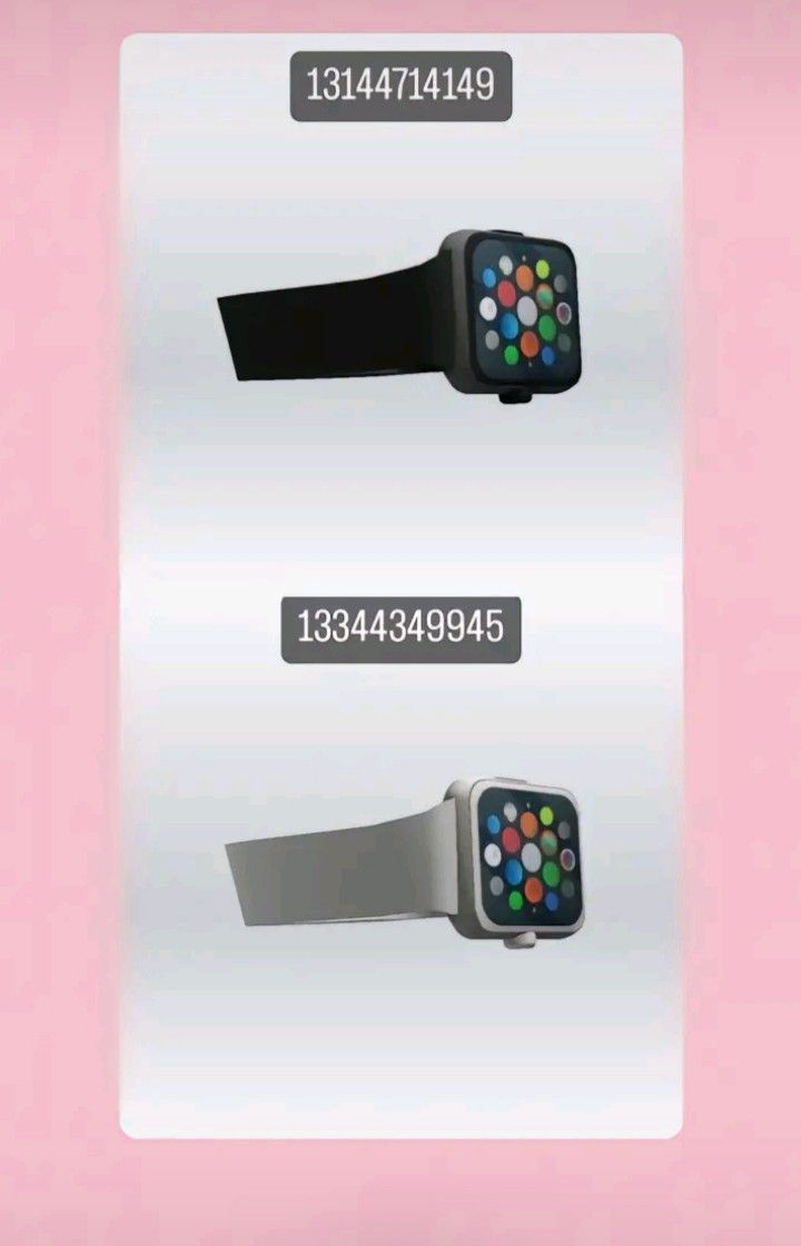 an apple watch is shown with different colors and numbers on the front, side, and back