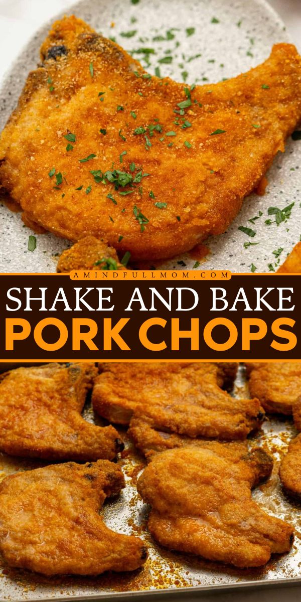 This Shake and Bake Pork Chop recipe is a homemade version of a store-bought favorite! Made with just a few ingredients, Homemade Shake and Bake Pork Chops come together in under 30 minutes to deliver juicy, tender pork chops with an irresistible crispy coating. Perfect weeknight dinner recipe! Pork Chops Breaded, Shake And Bake Pork Chops, Bake Pork Chops, Shake And Bake Pork, Homemade Shake And Bake, Oven Pork Chops, Baked Pork Chops Oven, Shake And Bake, Pork Chop Recipe