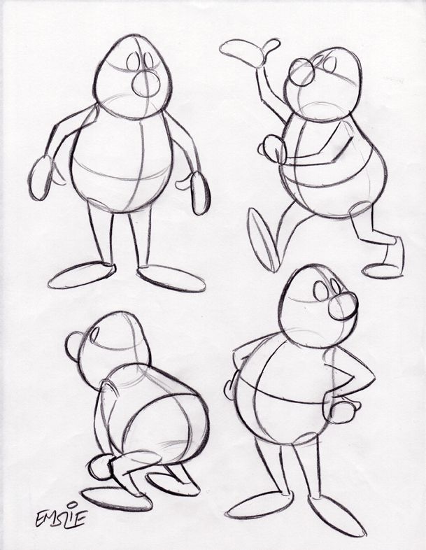 an image of cartoon character sketches