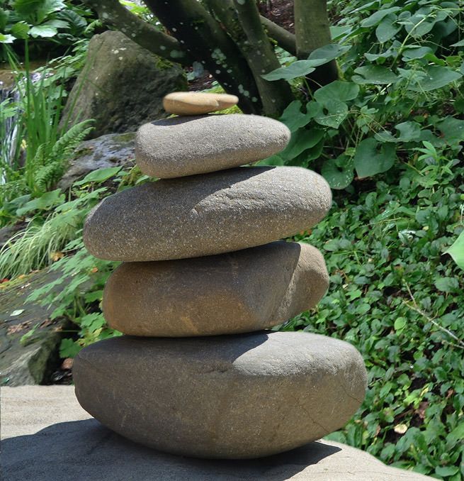 several rocks stacked on top of each other