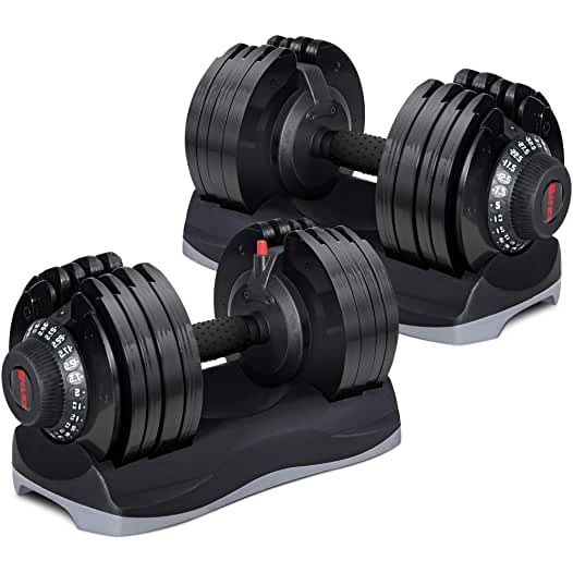 two black dumbbells sitting on top of each other