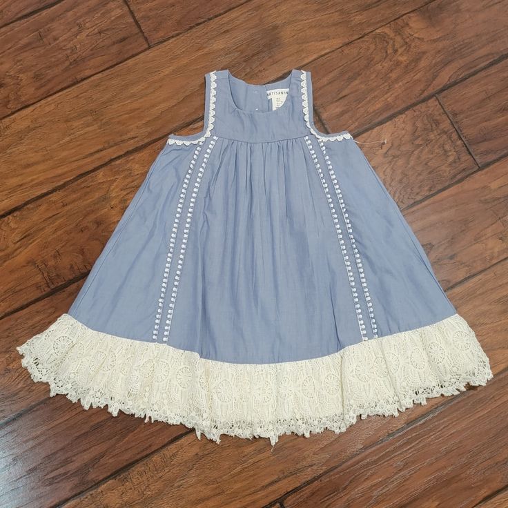 Blue Boho Style Dress, As Pictured, By Artisan Ny. New With Tags. Size 5t Bundle With Other Items From My Closet For Discounts, Make Offers, Happy Poshing. Sleeveless Cotton Dress With Crochet Trim, Casual Blue Dress With Crochet Trim, Playful Summer Dress With Lace Trim, Blue Spring Dress For Play, Cute Beach Dresses With Crochet Trim, Casual Cotton Dress With Crochet Trim, Cotton Lace Trim Sundress, Blue Twirl Dress For Spring Playtime, Blue Twirl Dress For Playtime In Spring