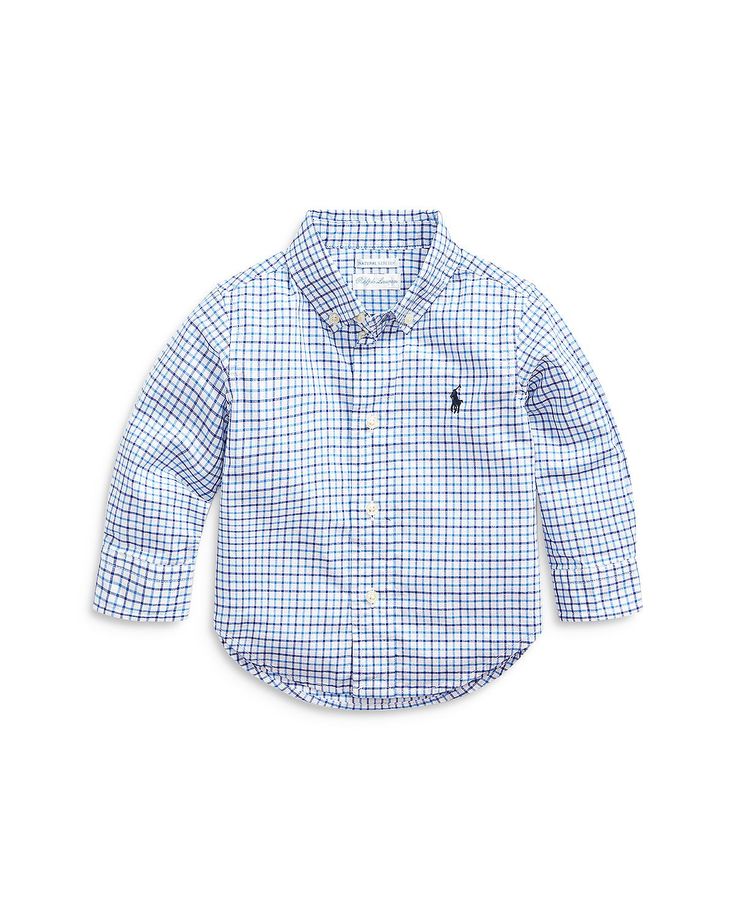 Ralph Lauren - Boys' Plaid Button Down Shirt - Baby Traditional Baby Boy Clothes, Boys Designer Clothes, Baby Boy Shirts, Boys Plaid, Ralph Lauren Boys, 6 Month Baby, Boys Clothes, Boy Clothes, Menswear Collection