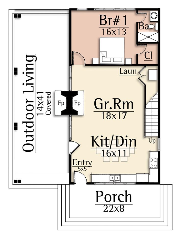 the floor plan for a two story house