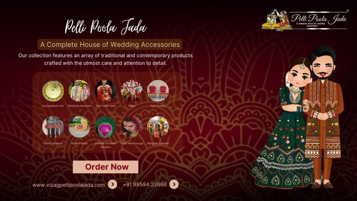 Pelli Poola Jada | Complete house of wedding accessories