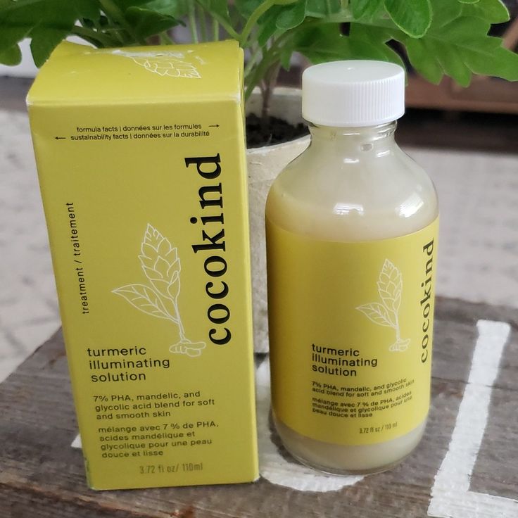 Cocokind Tumeric Illumanating Solution. Nib Cocokind Illuminating Solution Is A Leave In Treatment That Gives An Instant Glow To The Skin Post Cleanse. It's Made With A Blend Of Mandelic, Polyhydroxy, And Glycolic Acid To Reveal Smoother Skin, As Well As Tumeric To Reduce The Look Of Dark Spots. (1) Bottle. Smoother Skin, Glycolic Acid, Skin Care Women, Leave In, Men's Grooming, Dark Spots, Moisturizer, Skin, Color