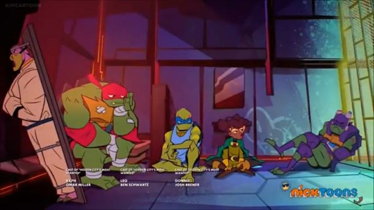 the teenage mutant ninjas are sitting around