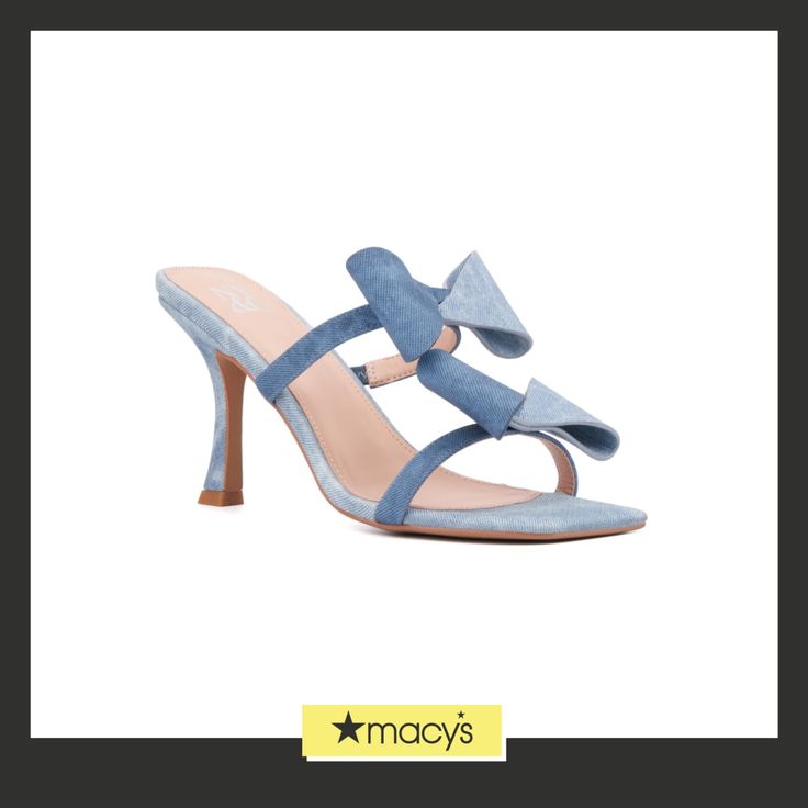 in stock Denim Blue Open Heel Sandals For Summer, Trendy Denim Blue Sandals, Denim Blue Denim Sandals For Spring, Denim Blue Heels For Spring Party, Trendy High Heel Sandals In Denim Blue, Chic Denim Sandals For Spring, Chic Denim Blue Open Toe Sandals, Trendy Denim Blue High Heel Sandals, Trendy High Heel Denim Blue Sandals