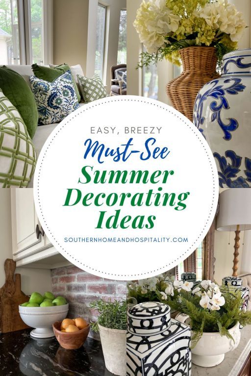 the words easy, breey must - see summer decorating ideas on top of a table