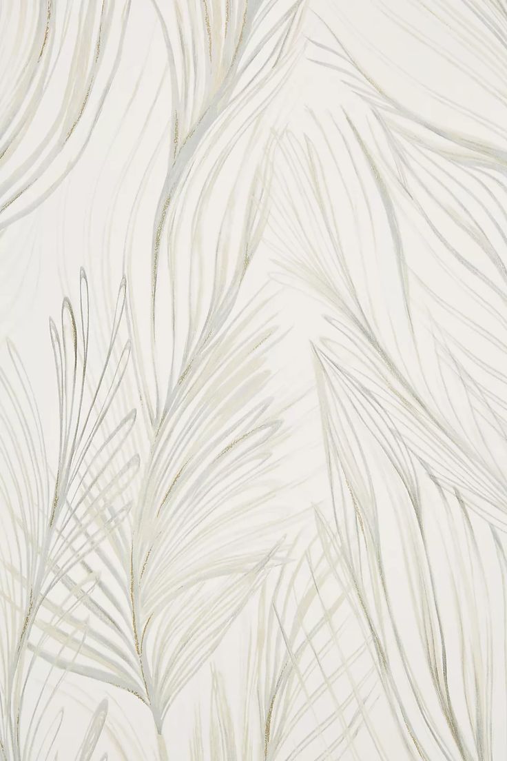 an artistic wallpaper with white feathers on it's back drop in the background