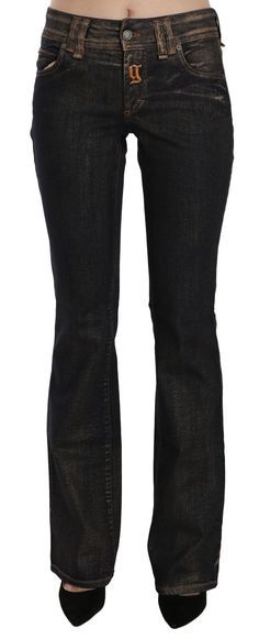 Step out in style with these stunning, brand new flared jeans from the iconic John Galliano. With a flattering mid-waist cut and a contemporary black washed finish, these jeans seamlessly blend classic sophistication with modern flair. Crafted in Italy, these denims promise impeccable quality and attention to detail, coupled with a comfortable stretch fit thanks to the fine cotton-elastane blend. Distinctive Galliano logo details add an exclusive touch to this wardrobe essential. Elevate your ca Classic Black Flare Jeans, Elegant Mid-rise Cotton Flare Jeans, Elegant Mid-rise Dark Wash Flare Jeans, Fitted Black Elegant Flare Jeans, Elegant Black Fitted Flare Jeans, Elegant Fitted Black Flare Jeans, Elegant Fitted Denim Flare Jeans, Elegant Flared Denim Bottoms, Elegant Flare Denim Bottoms