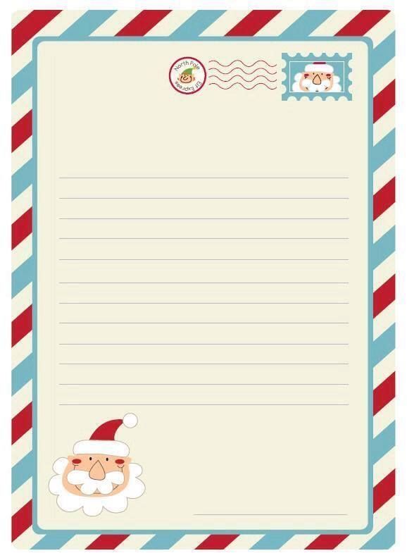 a christmas letter with santa clause on it