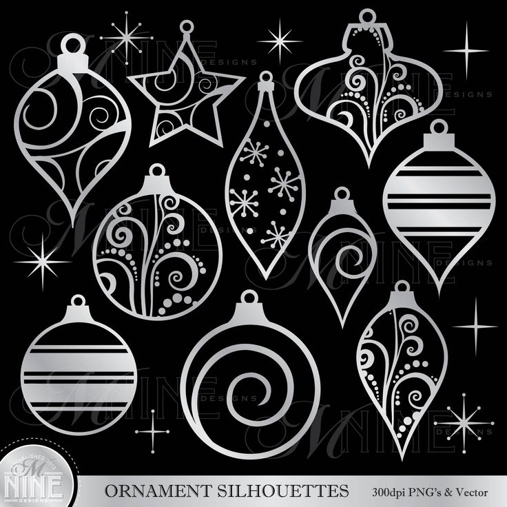 an ornament silhouettes for christmas ornaments