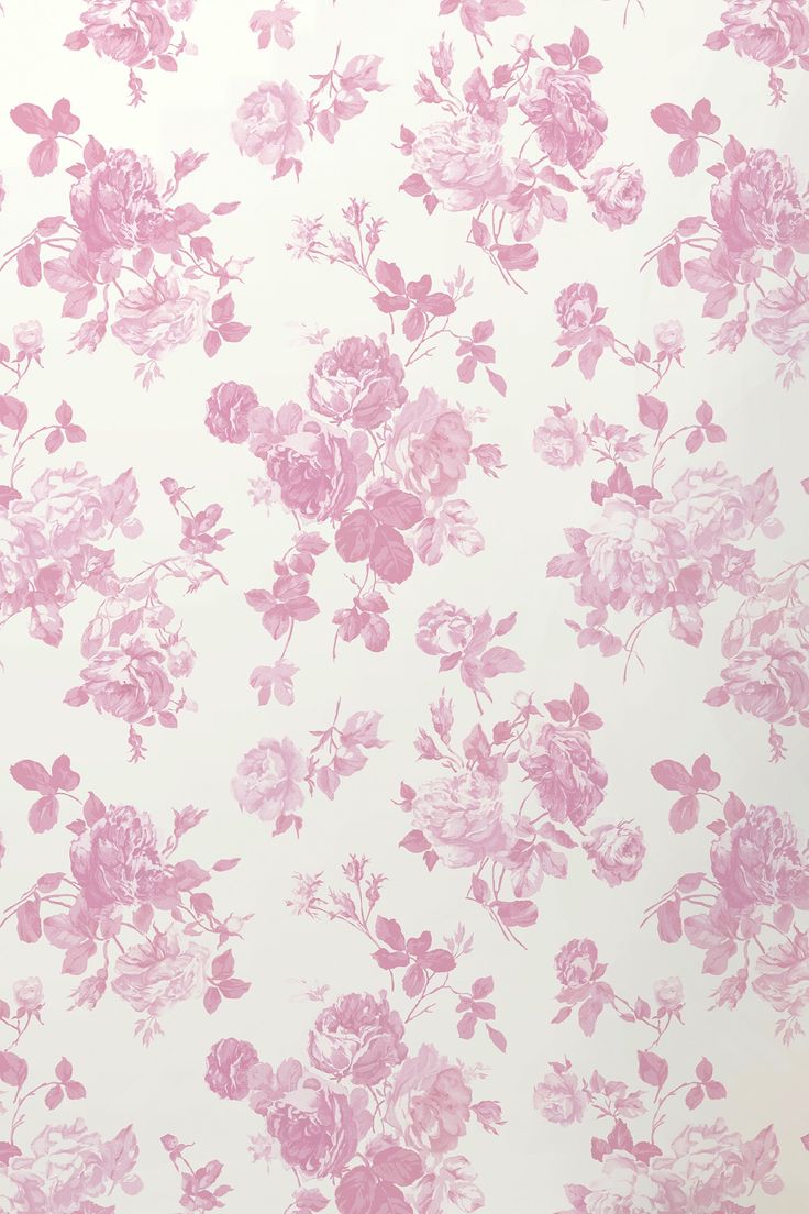 a pink flowered wallpaper with white background