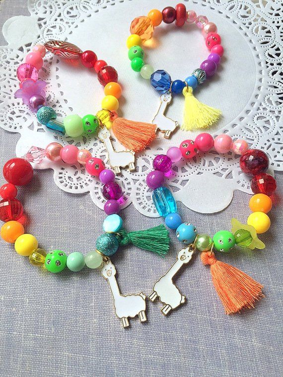 Llama bracelet, llama jewelry, llama drama kids party, rainbow bracelet, rainbow jewelry, tassel bra Housewarming Party Games, Jewelry Kids, Buy Wholesale Jewelry, Drama Llama, Bracelet Rainbow, Llama Drama, Pre Christmas, Rainbow Jewelry, Pewter Pendant