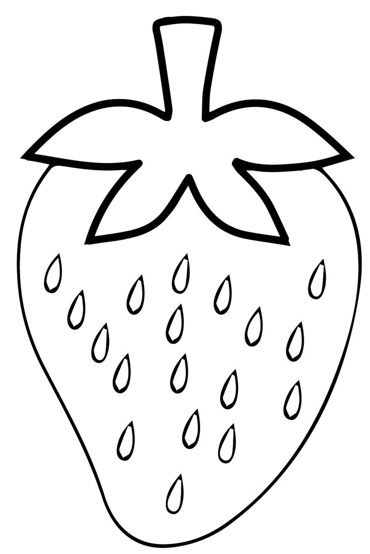 a black and white drawing of a strawberry with rain drops on it's side