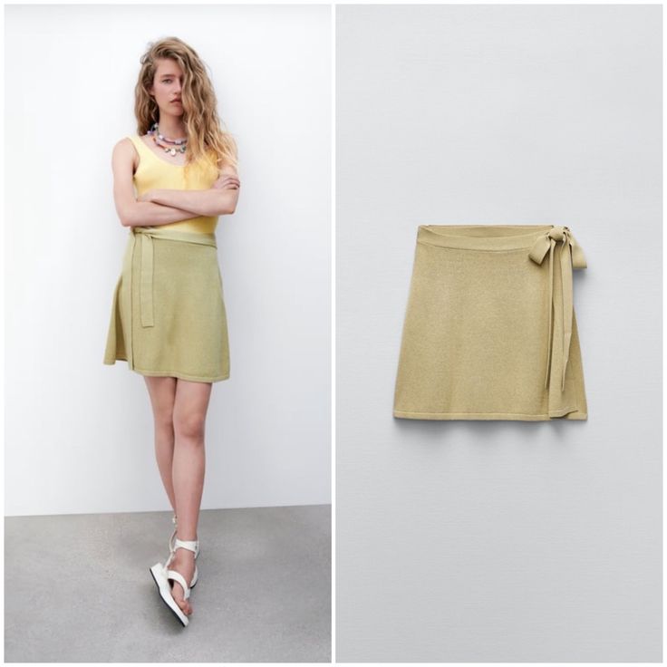 High-Waisted Mini Skirt. Side Wrap Closure With Self Tide. Beige Fitted Mini Wrap Skirt, Zara Casual Stretch Skirt, Casual Mini Wrap Skirt For Day Out, Casual Fitted Wrap Skirt For Day Out, Casual Relaxed Mini Wrap Skirt, Beige Mini Wrap Skirt For Spring, Beige Flowy Wrap Skirt, Casual, Spring Beige Mini Wrap Skirt, Casual Flowy Wrap Skirt For Fall