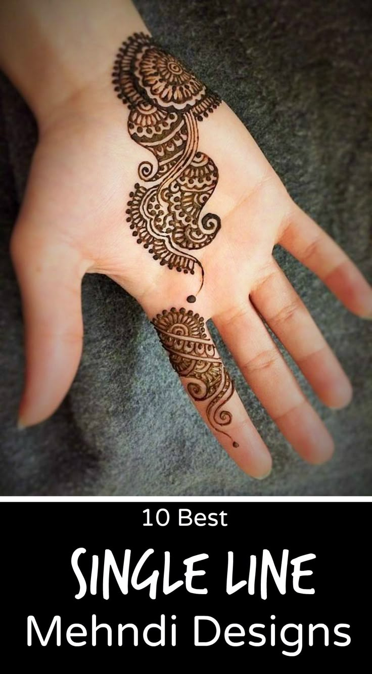 the hand is decorated with henna designs