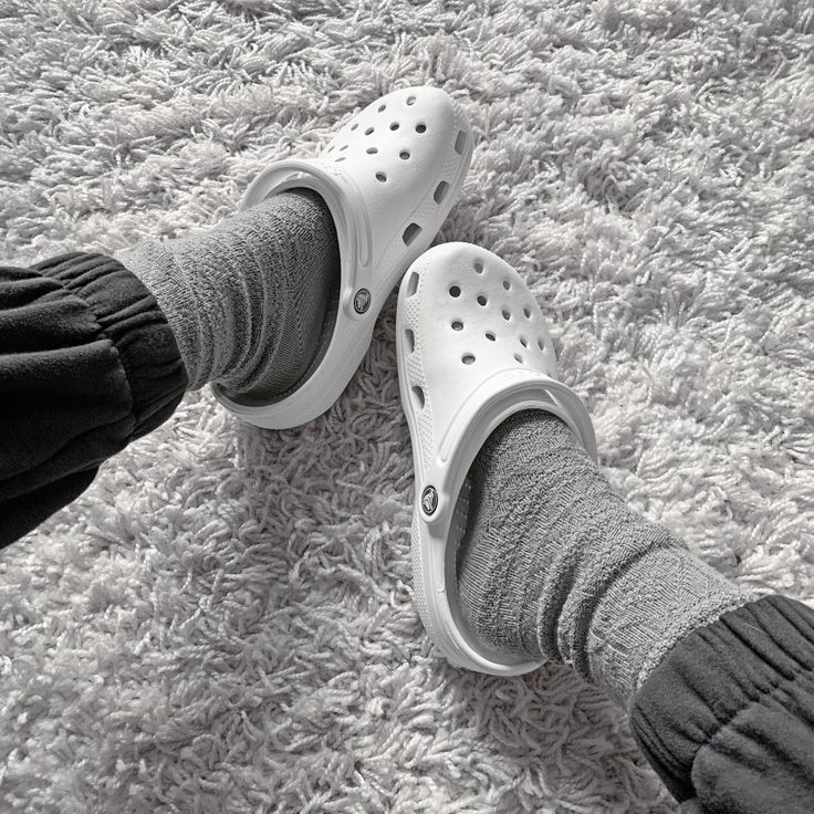 JOURNEYS | Crocs Clog White -- photo credit: @amyhugsx White Crocs Amazon, Crocks Shoes White, Crocs Slides White, Crocs Hikers White, White Slide Crocs, White Crocks Shoes, Slip-resistant Solid Color Clogs For Outdoor, Outdoor Slip-resistant Solid Clogs, Outdoor Slip-resistant Clogs