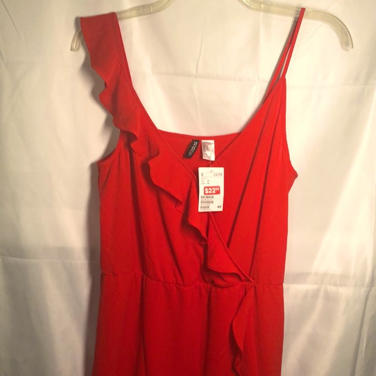 Sleeveless Summer Dress Lightweight Muslin Like Material In Red. New With Tags, Excellent Condition #2 Red Fitted Sleeveless Sundress, Elegant Red Sleeveless Sundress, Red Sleeveless Summer Sundress, Red Sleeveless Midi Dress, Red Sleeveless Sundress For Party, Sleeveless Red Sundress For Party, Red Sleeveless Sundress With Spaghetti Straps, Red Sleeveless Summer Dress For Party, Red Sleeveless Summer Party Dress