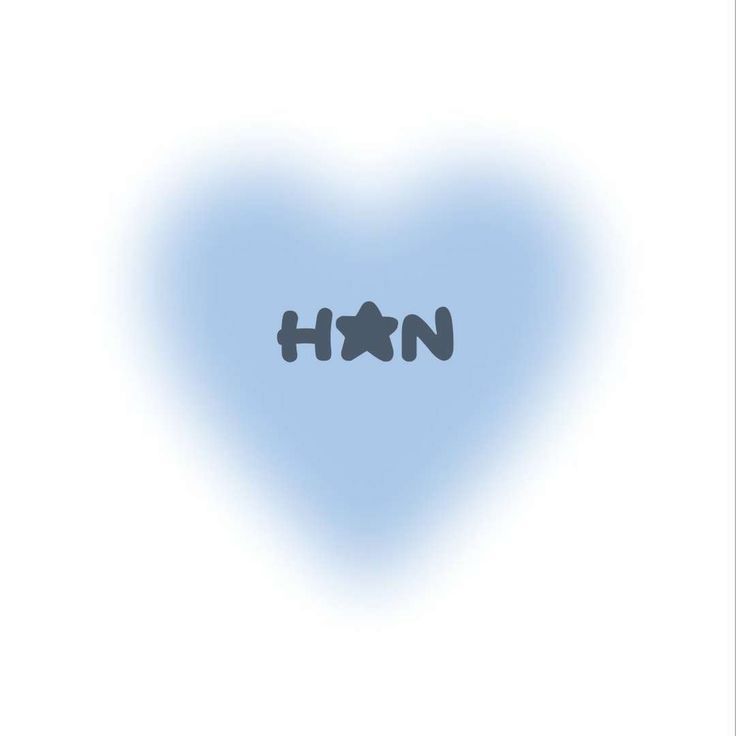 a heart shaped object with the word hn in it's center and two stars at the top