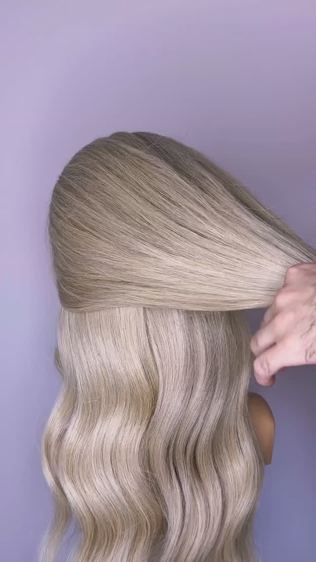 Joseph I'Anson | Are you looking for an easy way to create a super cute half up style? Then this easy to follow tutorial is for you! L’IMAGE Mannequin -... | Instagram Faux Braid, 2 Ponytails, Love Hairstyles, Faux Braids, High Updo, Mid Length Hair, Hair Ornaments, Length Hair, Bride Wedding