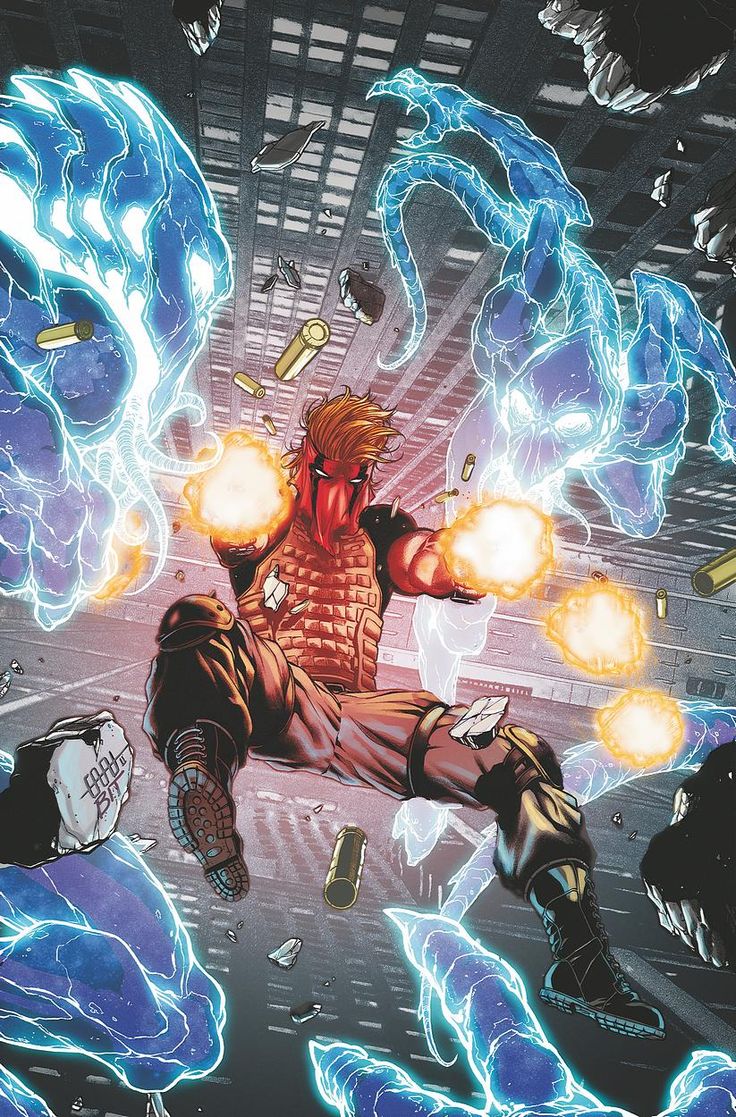 an image of a comic book cover for the new 52, featuring a man with red hair