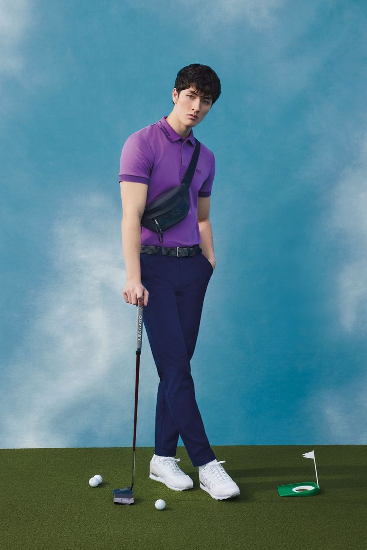 Golf Studio Photoshoot, Golf Fashion Photography, Golf Fashion Men, Golf Style, Golf Set, Golf Wear, Poses Photography, Studio Photoshoot, Model Poses Photography