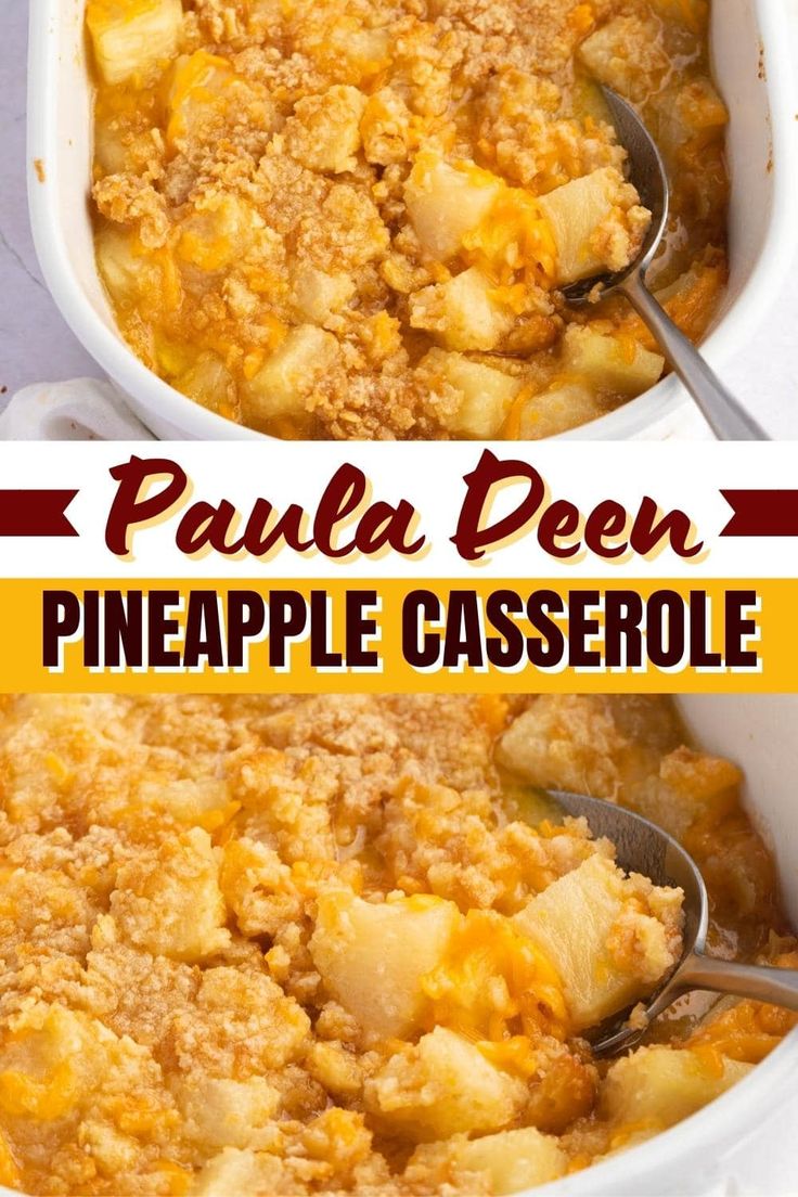 this is an image of a casserole dish with pineapple