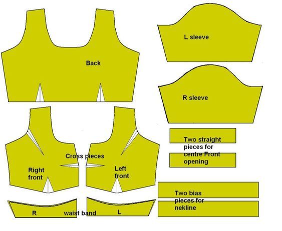 the front and back view of a yellow top with instructions to make it look like an origami