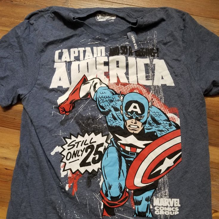 Old Navy Captain America Tshirt "Classics" New Size: Xl Blue Graphic Tee With Graphic Print, Blue Crew Neck Shirt With Graphic Design, Blue Graphic Print Crew Neck T-shirt, Blue Crew Neck Shirt With Front Print, Blue Cotton Tops With Front Print, Blue Shirt With Screen Print For Fan Merchandise, Blue Cotton Pop Culture T-shirt, Blue Graphic Print Crew Neck Shirt, Retro Blue T-shirt With Front Print